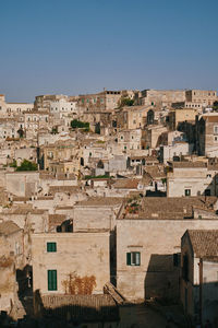 Old town of matera, basilikata, south italy, during summertime. unesco world heritage