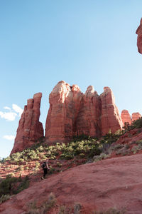 Rock formations against sky