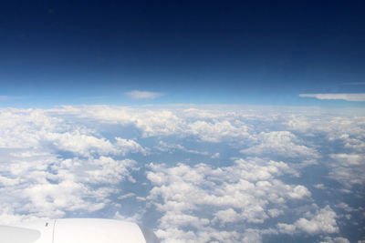 Aerial view of cloudscape against sky