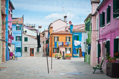 Street amidst buildings in town