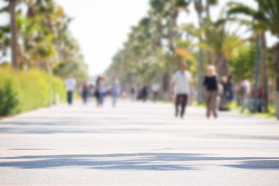 People on road