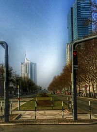 City street against sky