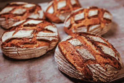 Close-up of bread on table