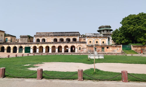 View of historic building against clear sky