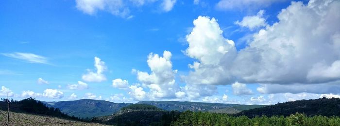 Panoramic view of landscape against sky