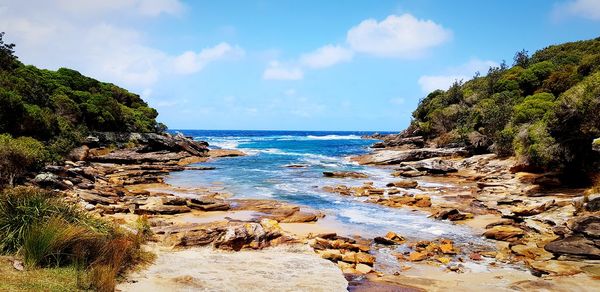 Scenic view of sea against sky