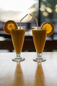 Close-up of drink on table