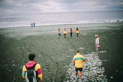 Group of people on beach