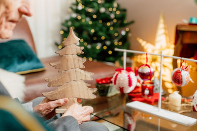 Close-up of christmas decorations