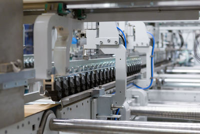 Close-up of machinery in factory