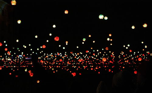 Illuminated sky at night
