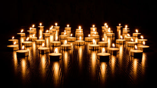 Group of candle on the table