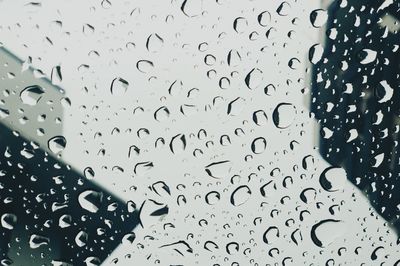 Raindrops on glass window