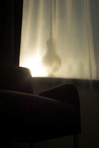 Close-up of window at home