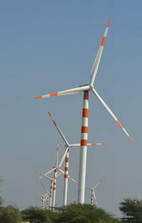 Low angle view of traditional windmill