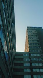 Low angle view of modern building against sky