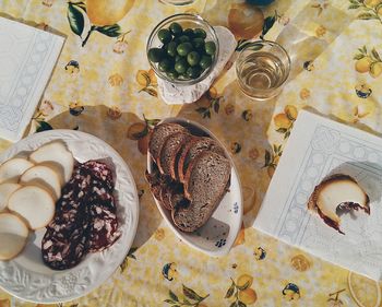 Close-up of food on table
