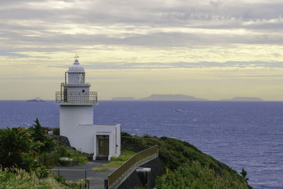 Irozaki lighthouse after sunrise