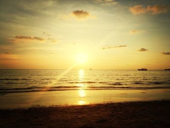 Scenic view of sea during sunset