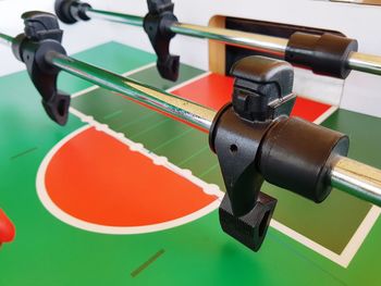 Close-up of foosball