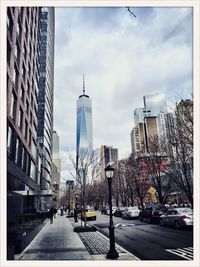 City street against sky