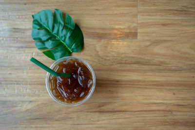 High angle view of fruit on table