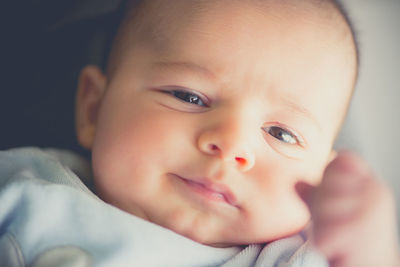 Close-up portrait of cute baby