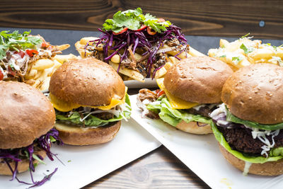 Close-up of food on table
