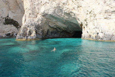 Swimming pool in sea