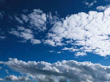 Low angle view of clouds in sky