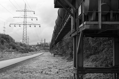 Railroad tracks against sky