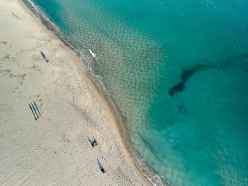 High angle view of sea shore