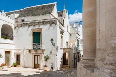 Streets of locorotondo. between white houses and dreamlike architecture. puglia to love, italy