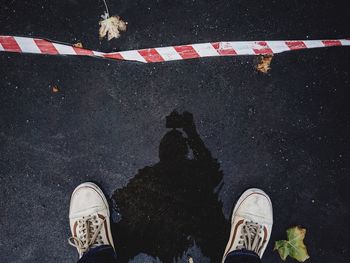 Shadow of a man on ground