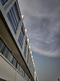 Low angle view of modern building against sky