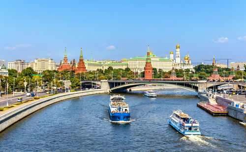 Bridge over river in city