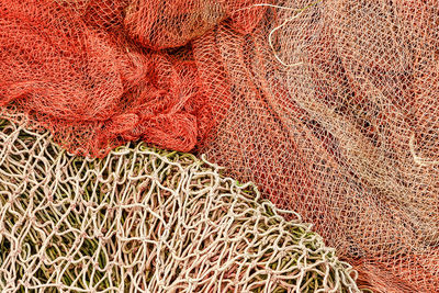 Full frame shot of fishing net