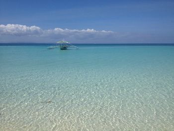 Boats in calm sea