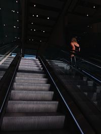 Low angle view of escalator