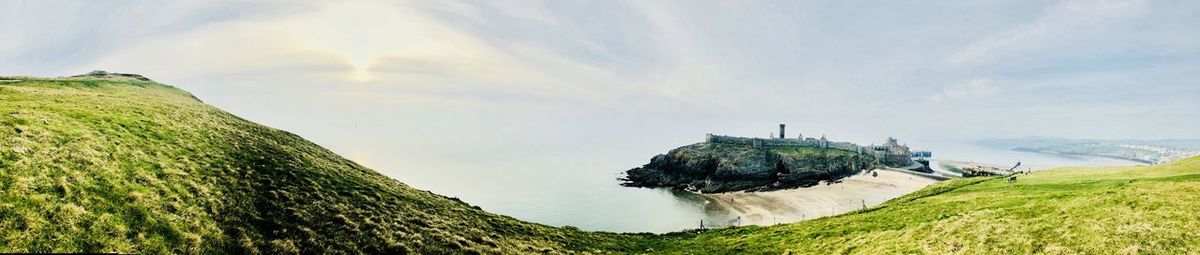 Panoramic view of land against sky
