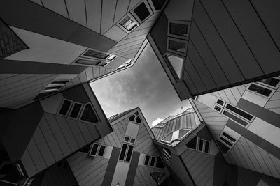 Low angle view of buildings against sky