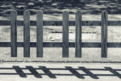 View of fence on field