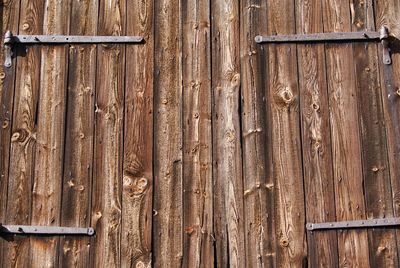 Full frame shot of old wooden door