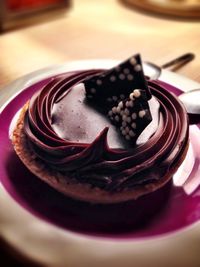 Close-up of chocolate cake