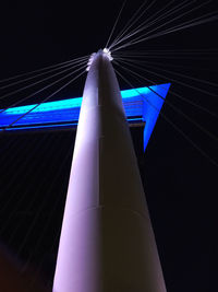 Low angle view of illuminated built structure