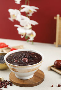 Close-up of food on table