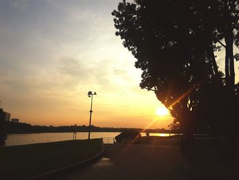 Road at sunset