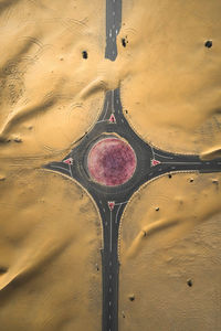 High angle view of car