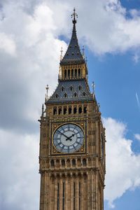 Low angle view of clock tower