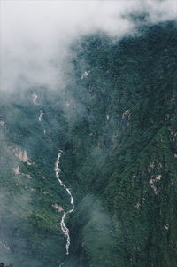Aerial view of tiger leaping gorge in valley